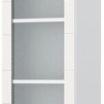 Ντουλάπι κρεμαστό Hudson V9-45-1KS με βιτρίνα-Λευκό - Λευκό γυαλιστερό