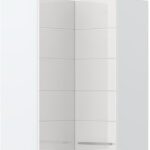 Ντουλάπι κρεμαστό γωνιακό Hudson V9-UG-2K-Λευκό - Λευκό γυαλιστερό
