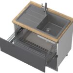 Επιδαπέδιο ντουλάπι νεροχύτη Trinity R90-2MZ-Anthraki Gualistero