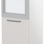 Επιδαπέδιο ντουλάπι φούρνου ψηλό Modena K14-60-1KR-Λευκό γυαλιστερό - Γκρι Ανοιχτό