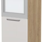 Επιδαπέδιο ντουλάπι φούρνου ψηλό Modena K14-60-1KR-Δρυς - Γκρι ανοιχτό