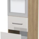 Επιδαπέδιο ντουλάπι φούρνου ψηλό Modena K14-60-2MB-Δρυς - Γκρι ανοιχτό