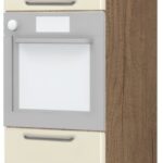 Επιδαπέδιο ντουλάπι φούρνου ψηλό Modena K21-60-2KR-Φυσικό σκούρο - Μπεζ