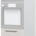Επιδαπέδιο ντουλάπι φούρνου ψηλό Modena K21-60-RM-Λευκό γυαλιστερό - Γκρι Ανοιχτό