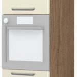 Επιδαπέδιο ντουλάπι φούρνου ψηλό Modena K23-60-2KR-Φυσικό σκούρο - Μπεζ