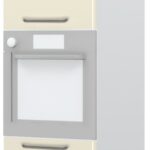 Επιδαπέδιο ντουλάπι φούρνου ψηλό Modena K23-60-2KR-Λευκό - Μπεζ