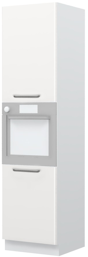 Επιδαπέδιο ντουλάπι φούρνου ψηλό Modena K23-60-2KR-Λευκό - Λευκό γυαλιστερό
