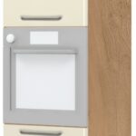 Επιδαπέδιο ντουλάπι φούρνου ψηλό Modena K23-60-2KR-Καρυδί - Μπεζ
