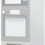 Επιδαπέδιο ντουλάπι φούρνου ψηλό Modena K23-60-RM-Λευκό γυαλιστερό - Γκρι Ανοιχτό