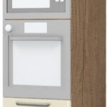 Επιδαπέδιο ντουλάπι φούρνου ψηλό Modena K23-60-RM-Φυσικό σκούρο - Μπεζ
