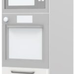 Επιδαπέδιο ντουλάπι φούρνου ψηλό Modena K23-60-RM-Δρυς - Γκρι ανοιχτό
