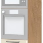 Επιδαπέδιο ντουλάπι φούρνου ψηλό Modena K23-60-RM-Καρυδί - Μπεζ