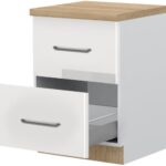 Επιδαπέδιο ντουλάπι Modena R-60-2MBOX-Λευκό - Λευκό γυαλιστερό