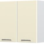 Ντουλάπι κρεμαστό Modena V7-80-2K-Λευκό - Μπεζ