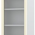Ντουλάπι κρεμαστό Modena V9-60-1KS με βιτρίνα-Λευκό - Μπεζ