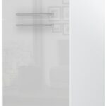Επιδαπέδιο ντουλάπι ψηλό Raval K23-60-2KF-Λευκό - Λευκό γυαλιστερό