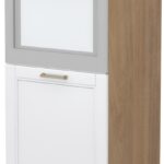 Επιδαπέδιο ντουλάπι φούρνου ψηλό Tahoma K14-60-1KR-Καρυδί - Λευκό ματ