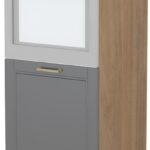 Επιδαπέδιο ντουλάπι φούρνου ψηλό Tahoma K14-60-1KR-Καρυδί - Γραφίτης