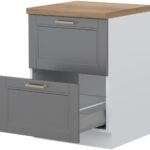 Επιδαπέδιο ντουλάπι Tahoma R-60-2MBOX-Γραφίτης