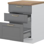 Επιδαπέδιο ντουλάπι Tahoma R-60-3MBOX-Γραφίτης