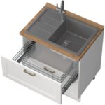 Επιδαπέδιο ντουλάπι νεροχύτη Tahoma R-80-2MZ-Λευκό ματ