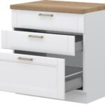 Επιδαπέδιο ντουλάπι Tahoma R-80-3MBOX-Λευκό ματ