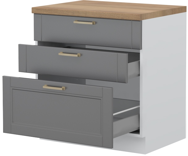 Επιδαπέδιο ντουλάπι Tahoma R-80-3MBOX-Γραφίτης
