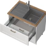 Επιδαπέδιο ντουλάπι νεροχύτη Tahoma R-90-2MZ-Λευκό ματ