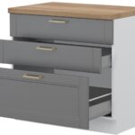 Επιδαπέδιο ντουλάπι Tahoma R-90-3MBOX-Γραφίτης