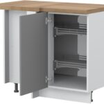 Επιδαπέδιο γωνιακό ντουλάπι Tahoma R-UG-1KZA-Γραφίτης