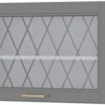 Ντουλάπι κρεμαστό Tahoma V5-90-1KSP με βιτρίνα-Γραφίτης