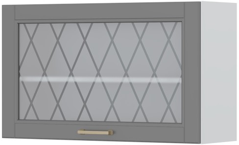 Ντουλάπι κρεμαστό Tahoma V5-90-1KSP με βιτρίνα-Γραφίτης