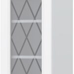 Ντουλάπι κρεμαστό Tahoma V7-40-1KS με βιτρίνα-Λευκό ματ