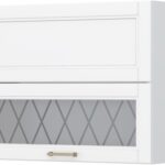 Ντουλάπι κρεμαστό Tahoma V7-90-1K1SP με βιτρίνα-Λευκό ματ