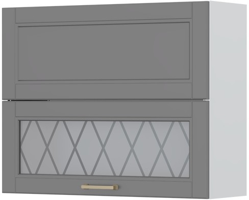 Ντουλάπι κρεμαστό Tahoma V7-90-1K1SP με βιτρίνα-Γραφίτης