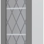 Ντουλάπι κρεμαστό Tahoma V9-45-1KS με βιτρίνα-Γραφίτης