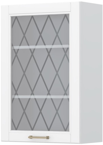 Ντουλάπι κρεμαστό Tahoma V9-60-1KS με βιτρίνα-Λευκό ματ