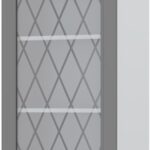 Ντουλάπι κρεμαστό Tahoma V9-60-1KS με βιτρίνα-Γραφίτης