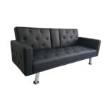 REST/ARMS BLACK PU ΚΑΝΑΠΕΣ-ΚΡΕΒΑΤΙ 188X88εκ.