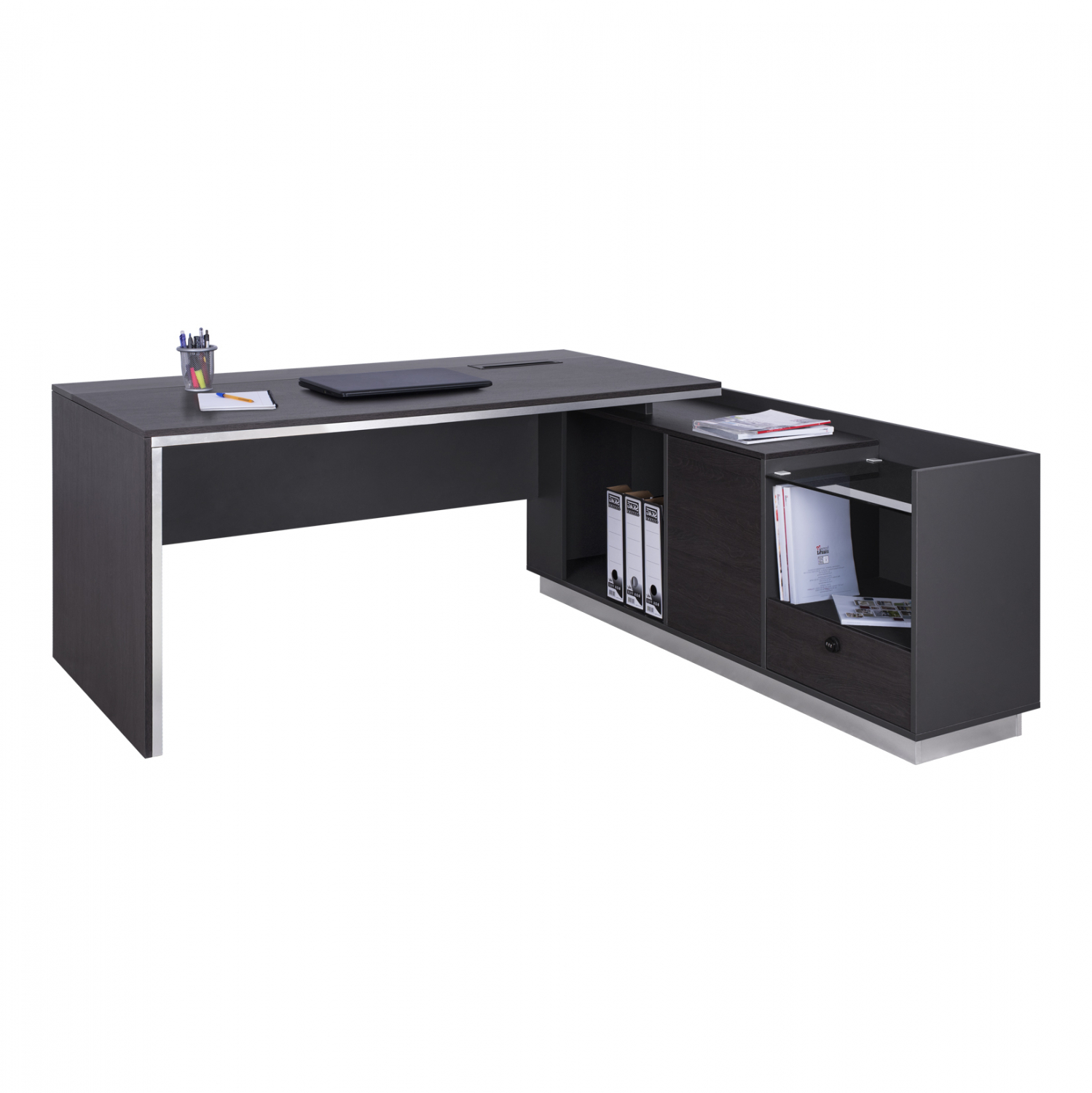 ΓΡΑΦΕΙΟ ΕΠΑΓΓΕΛΜΑΤΙΚΟ ΔΕΞΙΑ ΓΩΝΙΑ ROSEWOOD FB9112R 200X160X76Υ εκ.
