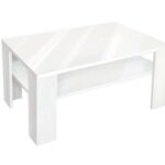 Τραπέζι σαλονιού Medeia White, 100/51/50, Genomax