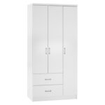 FreeBox ΝΤΟΥΛΑΠΑ 3ΦΥΛΛΗ ME 2 ΣΥΡΤΑΡΙΑ FB9340.05 ΛΕΥΚΗ 89x42,5x181 εκ.