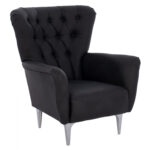 ΠΟΛΥΘΡΟΝΑ ΜΠΕΡΖΕΡΑ Τ. CHESTERFIELD ΣΕ ΧΡΩΜΑ ΜΑΥΡΟ FB99217.01 87x88x100 εκ.