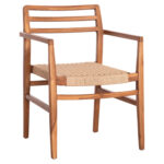 ΠΟΛΥΘΡΟΝΑ ΤΡΑΠΕΖΑΡΙΑΣ FB918230 ΞΥΛΟ TEAK-ΣΧΟΙΝΙ VIRO 58x56x80Υεκ.
