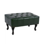 FreeBox ΤΑΜΠΟΥΡΕ ΥΠΟΠΟΔΙΟ T.CHESTERFIELD FB9226.08 PU ΚΥΠΑΡΙΣΣΙ-ΜΑΥΡΑ ΠΟΔΙΑ 80x45x39Yεκ.