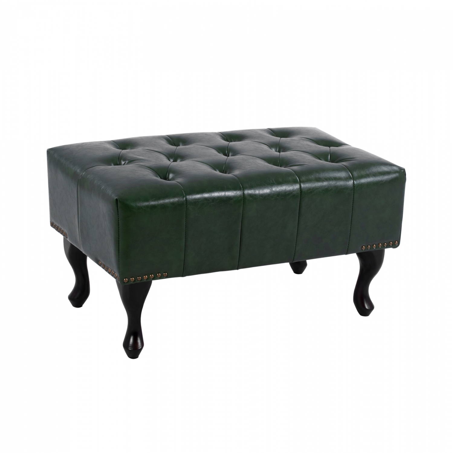 FreeBox ΤΑΜΠΟΥΡΕ ΥΠΟΠΟΔΙΟ T.CHESTERFIELD FB9226.08 PU ΚΥΠΑΡΙΣΣΙ-ΜΑΥΡΑ ΠΟΔΙΑ 80x45x39Yεκ.