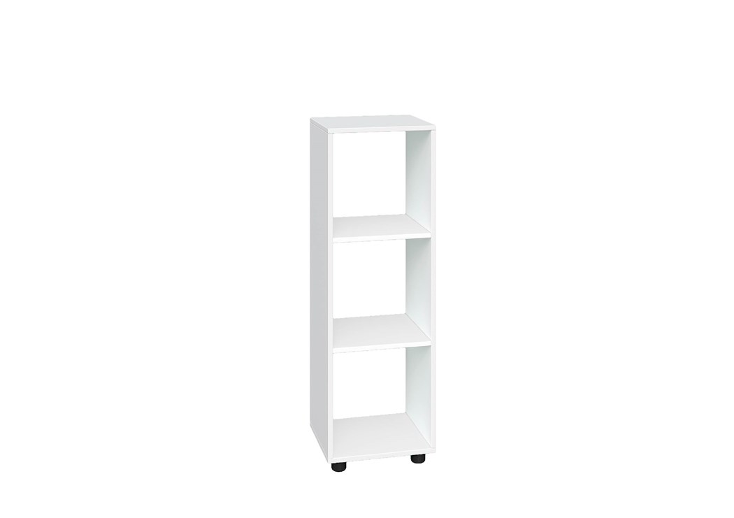 Βιβλιοθήκη ανοιχτή 35x33x106, Kubo 3 Λευκό, Genomax