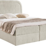 Επενδυμένο κρεβάτι Bonito-Beige-180 x 200