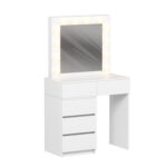 FreeBox ΤΟΥΑΛΕΤΑ ΜΕ ΦΩΤΙΣΜΟ LED & ΣΥΡΤΑΡΙΑ FB92500.03 ΜΕΛΑΜΙΝΗ ΣΕ ΛΕΥΚΟ 80x40x140Υεκ.