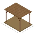 Πέργκολα με καφασωτό Privacy - 300 x 300εκ.